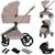 Poussette 3en1 freya avec nacelle, siège-auto et habillage pluie Beige sand+Black onyx+Brown chocolate 1 - vertbaudet enfant 