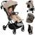 Poussette tout-terrain tansi légère avec roues graveltech, amortissement et pliage à une main Beige sand+Beige taupe+Black onyx+Green emerald 1 - vertbaudet enfant 