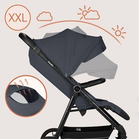 Poussette tout-terrain iva jusqu’à 22 kg avec matériaux premium et assise spacieuse Beige sand+Green forest+Grey graphite 15 - vertbaudet enfant 