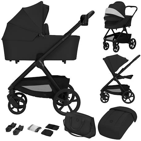 Poussette duo carmine jusqu’à 22 kg avec nacelle et accessoires Beige sand+Black onyx+Brown chocolate+Grey stone 6 - vertbaudet enfant 