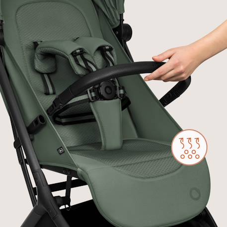 Poussette 2en1 sia ultra-légère avec nacelle, habillage pluie et moustiquaire Beige sand+Black onyx+Green emerald 18 - vertbaudet enfant 