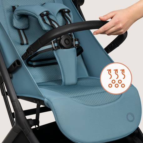 Poussette ultra-compacte sia 5,9 kg compatible avion avec moustiquaire Beige sand+Beige taupe+Blue sky+Green emerald+Pink rose 17 - vertbaudet enfant 