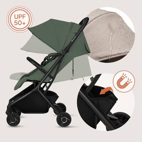 Poussette ultra-compacte sia 5,9 kg compatible avion avec moustiquaire Beige sand+Beige taupe+Blue sky+Green emerald+Pink rose 24 - vertbaudet enfant 