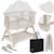Lit cododo 2en1 luna evo avec pliage easyfold, matelas t25 et réglage sur 5 hauteurs Beige sand+Grey dove 1 - vertbaudet enfant 