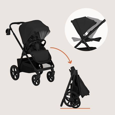Poussette duo carmine jusqu’à 22 kg avec nacelle et accessoires Beige sand+Black onyx+Brown chocolate+Grey stone 11 - vertbaudet enfant 