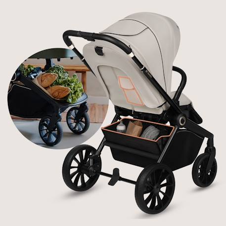 Poussette canne compacte mika plus légère et pliable jusqu’à 22 kg avec accessoires Beige sand+Grey stone+Mocha mousse 6 - vertbaudet enfant 
