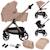 Poussette trio carmine jusqu’à 22 kg avec nacelle, siège-auto et accessoires Beige sand+Grey stone 1 - vertbaudet enfant 