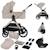 Poussette 3en1 layla jusqu’à 22 kg avec nacelle, siège-auto et accessoires Beige sand+Beige taupe+Black onyx+Green forest 1 - vertbaudet enfant 