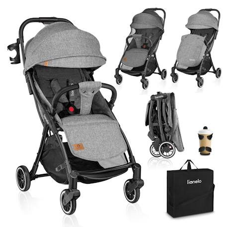 Poussette canne compacte julie one légère et pliable jusqu’à 22 kg avec accessoires Black+Stone grey 7 - vertbaudet enfant 