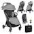 Poussette canne compacte julie one légère et pliable jusqu’à 22 kg avec accessoires Black+Stone grey 7 - vertbaudet enfant 
