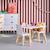 Table carrée enfant bois de pin 2 assises - judith Blanc+Jaune+Rose+Terracotta+Vert+Vert olive 4 - vertbaudet enfant 
