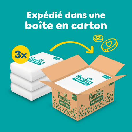 174 couches baby-dry, taille 5, 11-16 kg Blanc 4 - vertbaudet enfant 
