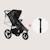 Poussette tout-terrain azura jusqu’à 22 kg avec frein double et habillage pluie Black onyx+Green forest+Grey stone 6 - vertbaudet enfant 