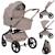 Poussette 2en1 freya avec nacelle pliable avec le châssis et accessoires Beige sand+Black onyx+Brown chocolate 1 - vertbaudet enfant 