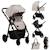 Poussette 3en1 amber plus avec nacelle, siège-auto, sac et accessoires Beige sand+Green forest+Grey graphite 1 - vertbaudet enfant 