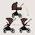 Poussette combinée 2en1 mika plus avec nacelle et accessoires Beige sand+Black onyx+Green olive+Grey stone+Mocha mousse 26 - vertbaudet enfant 