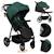 Poussette tout-terrain mira jusqu’à 22 kg avec grandes roues et assise spacieuse Black onyx+Green emerald+Grey graphite 7 - vertbaudet enfant 