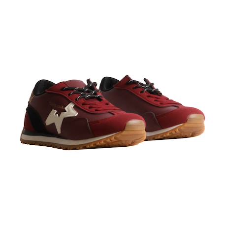 Baskets basses fille à lacets Beige+Bordeaux+Marron 9 - vertbaudet enfant 
