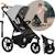 Poussette tout-terrain azura jusqu’à 22 kg avec frein double et habillage pluie Black onyx+Green forest+Grey stone 13 - vertbaudet enfant 