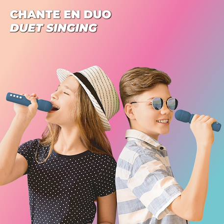 Enceinte & karaoké lumineuse 2 Micros Inclus - Singy party Bleu 6 - vertbaudet enfant 