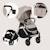Poussette 3en1 layla jusqu’à 22 kg avec nacelle, siège-auto et accessoires Beige sand+Beige taupe+Black onyx+Green forest 6 - vertbaudet enfant 