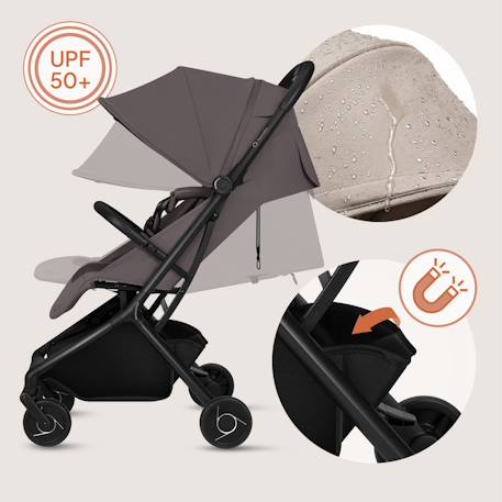Poussette ultra-compacte sia 5,9 kg compatible avion avec moustiquaire Beige sand+Beige taupe+Blue sky+Green emerald+Pink rose 12 - vertbaudet enfant 
