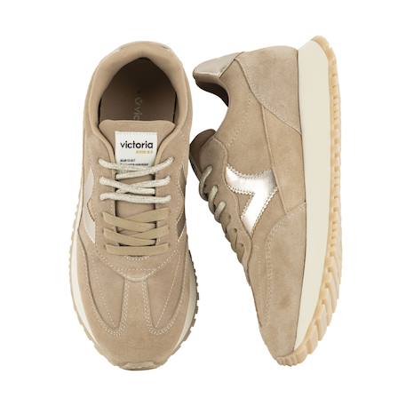 Baskets basses fille à lacets Beige+Camel+Marron 5 - vertbaudet enfant 
