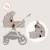 Poussette 3en1 layla jusqu’à 22 kg avec nacelle, siège-auto et accessoires Beige sand+Beige taupe+Black onyx+Green forest 3 - vertbaudet enfant 