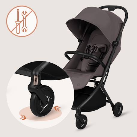 Poussette ultra-compacte sia 5,9 kg compatible avion avec moustiquaire Beige sand+Beige taupe+Blue sky+Green emerald+Pink rose 10 - vertbaudet enfant 