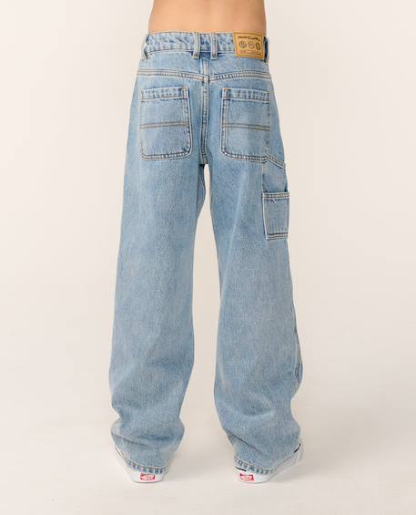 Jeans enfant hyped garçon Bleu délavé+Noir délavé 4 - vertbaudet enfant 