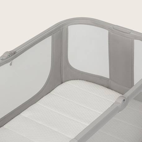 Lit cododo 2en1 luna evo avec pliage easyfold, matelas t25 et réglage sur 5 hauteurs Beige sand+Grey dove 11 - vertbaudet enfant 