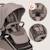 Poussette 3en1 freya avec nacelle, siège-auto et habillage pluie Beige sand+Black onyx+Brown chocolate 5 - vertbaudet enfant 