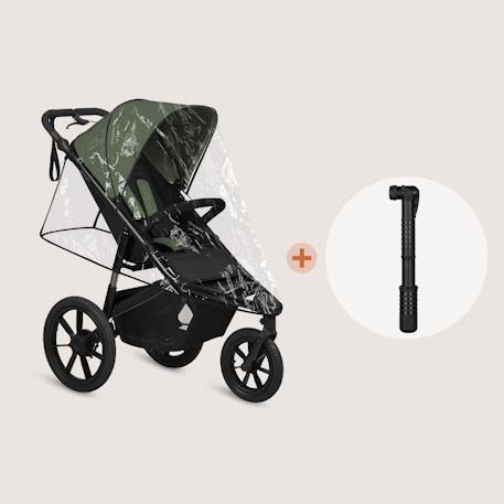 Poussette tout-terrain azura jusqu’à 22 kg avec frein double et habillage pluie Black onyx+Green forest+Grey stone 12 - vertbaudet enfant 