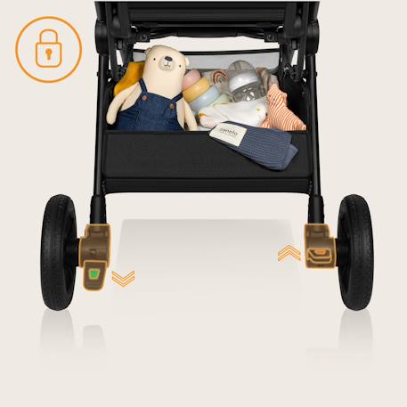 Poussette canne compacte cloe légère et pliable jusqu’à 22 kg Brown rust 5 - vertbaudet enfant 