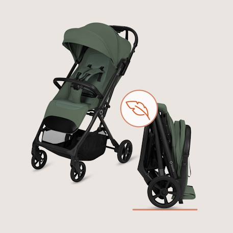 Poussette tout-terrain tansi légère avec roues graveltech, amortissement et pliage à une main Beige sand+Beige taupe+Black onyx+Green emerald 21 - vertbaudet enfant 