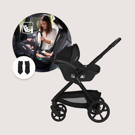 Poussette trio carmine jusqu’à 22 kg avec nacelle, siège-auto et accessoires Beige sand+Grey stone 9 - vertbaudet enfant 