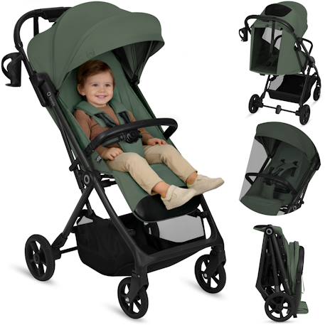 Poussette tout-terrain tansi légère avec roues graveltech, amortissement et pliage à une main Beige sand+Beige taupe+Black onyx+Green emerald 19 - vertbaudet enfant 
