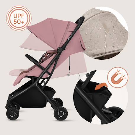 Poussette ultra-compacte sia 5,9 kg compatible avion avec moustiquaire Beige sand+Beige taupe+Blue sky+Green emerald+Pink rose 30 - vertbaudet enfant 