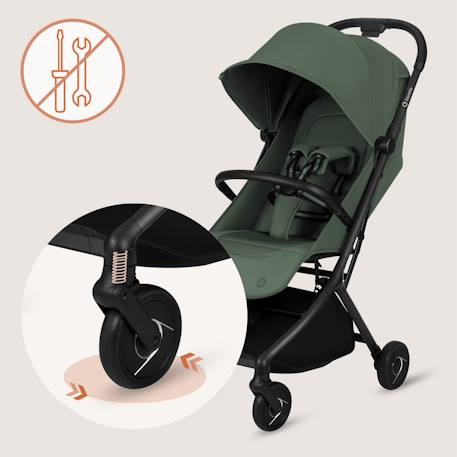 Poussette ultra-compacte sia 5,9 kg compatible avion avec moustiquaire Beige sand+Beige taupe+Blue sky+Green emerald+Pink rose 22 - vertbaudet enfant 