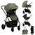 Poussette 3en1 amber plus avec nacelle, siège-auto, sac et accessoires Beige sand+Green forest+Grey graphite 7 - vertbaudet enfant 