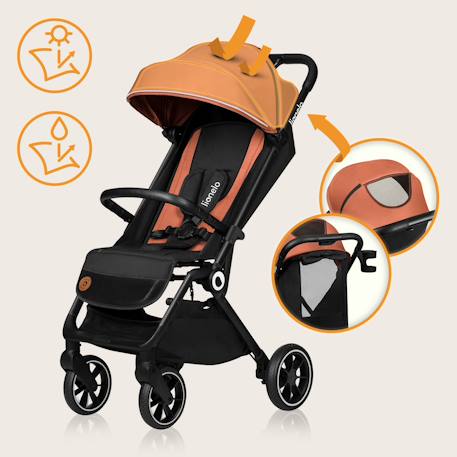 Poussette canne compacte cloe légère et pliable jusqu’à 22 kg Brown rust 6 - vertbaudet enfant 
