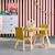 Table carrée enfant bois de pin 2 assises - judith Blanc+Jaune+Rose+Terracotta+Vert+Vert olive 9 - vertbaudet enfant 