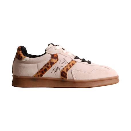 Baskets fille basses à lacets Beige   leopard+Kaki   jaune 1 - vertbaudet enfant 