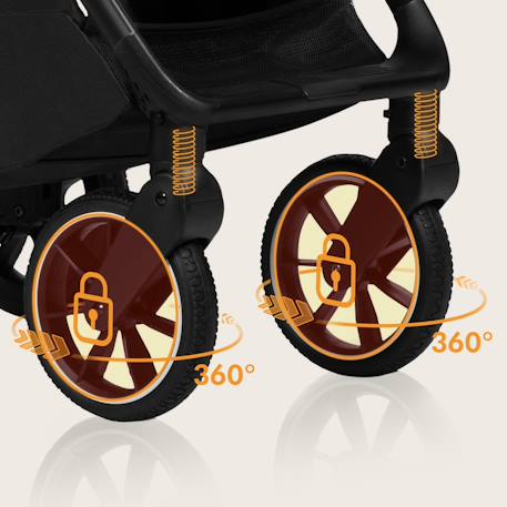 Poussette canne compacte cloe légère et pliable jusqu’à 22 kg Brown rust 4 - vertbaudet enfant 
