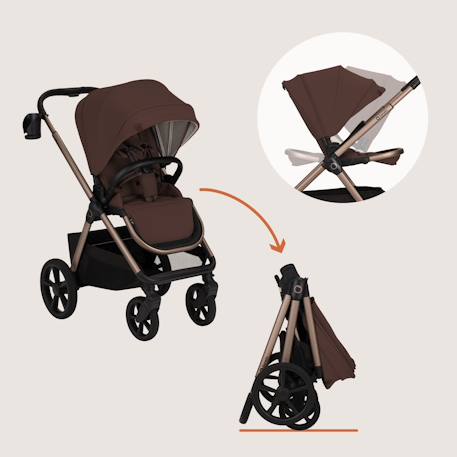 Poussette duo carmine jusqu’à 22 kg avec nacelle et accessoires Beige sand+Black onyx+Brown chocolate+Grey stone 17 - vertbaudet enfant 
