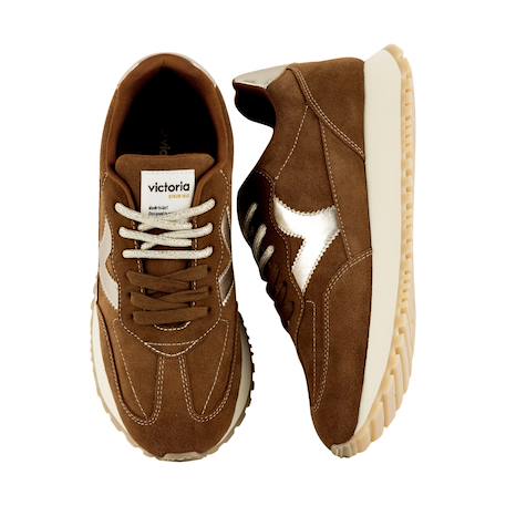 Baskets basses fille à lacets Beige+Camel+Marron 10 - vertbaudet enfant 