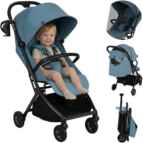 Poussette ultra-compacte sia 5,9 kg compatible avion avec moustiquaire Beige sand+Beige taupe+Blue sky+Green emerald+Pink rose 13 - vertbaudet enfant 