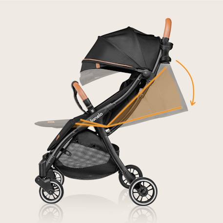 Poussette canne compacte julie one légère et pliable jusqu’à 22 kg avec accessoires Black+Stone grey 4 - vertbaudet enfant 