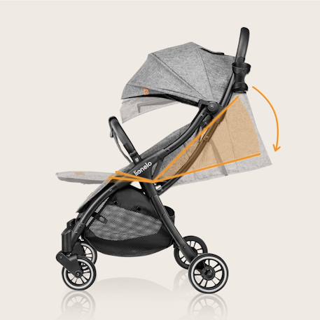 Poussette canne compacte julie one légère et pliable jusqu’à 22 kg avec accessoires Black+Stone grey 10 - vertbaudet enfant 