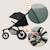Poussette tout-terrain azura jusqu’à 22 kg avec frein double et habillage pluie Black onyx+Green forest+Grey stone 5 - vertbaudet enfant 